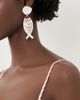 By Adina Eden By Adina Eden Fish Drop Earrings Red One - 3