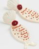 By Adina Eden By Adina Eden Fish Drop Earrings Red One - 4