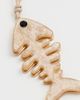 By Adina Eden By Adina Eden Fish Skeleton Rope Necklace Brown One - 4