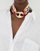 By Adina Eden By Adina Eden Gold Mariner Vibrant Scarf Chain Necklace Multi Color One - 3