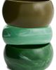 By Adina Eden By Adina Eden Gradient Resin Bangle Set Green One - 1