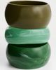 By Adina Eden By Adina Eden Gradient Resin Bangle Set Green One - 2