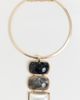By Adina Eden By Adina Eden Multi Stone Herring Bone Choker Multi Color One - 2