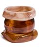 By Adina Eden By Adina Eden Neutral Marble Resin Bangle Trio Set Multi Color One - 1