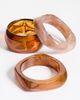 By Adina Eden By Adina Eden Neutral Marble Resin Bangle Trio Set Multi Color One - 4