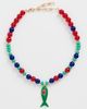 By Adina Eden By Adina Eden Red, Green & Blue Beaded Fish Pendant Necklace Multi Color One - 2