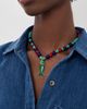 By Adina Eden By Adina Eden Red, Green & Blue Beaded Fish Pendant Necklace Multi Color One - 3
