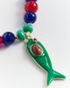 By Adina Eden By Adina Eden Red, Green & Blue Beaded Fish Pendant Necklace Multi Color One - 5