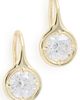 By Adina Eden By Adina Eden Rounded Bezel Fish Hook Huggie Earrings Gold One - 1