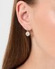 By Adina Eden By Adina Eden Rounded Bezel Fish Hook Huggie Earrings Gold One - 3