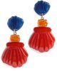 By Adina Eden By Adina Eden Seashell Gem Drop Earrings Multi Color One - 1
