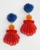 By Adina Eden By Adina Eden Seashell Gem Drop Earrings Multi Color One - 2