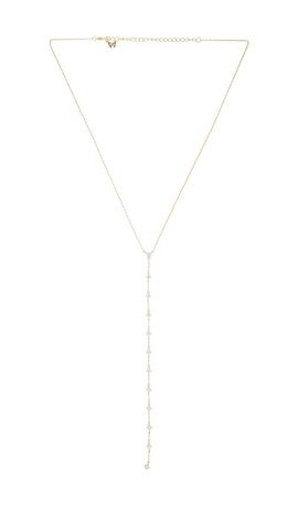By Adina Eden By Adina Eden Teardrop Cz Lariat Necklace