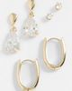 By Adina Eden By Adina Eden Teardrop Huggie Earring Set Gold One - 2