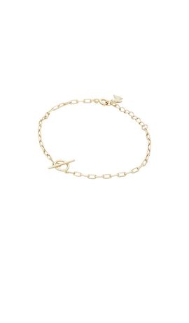 By Adina Eden By Adina Eden Textured Toggle Chain Bracelet