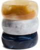 By Adina Eden By Adina Eden Thick Resin Bangle Combo Set Multi Color One - 1