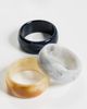 By Adina Eden By Adina Eden Thick Resin Bangle Combo Set Multi Color One - 4