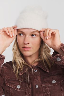 By Anthropologie 100% Brushed Cashmere Beanie