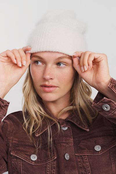 By Anthropologie 100% Brushed Cashmere Beanie