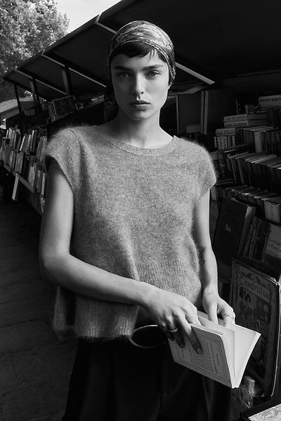 By Anthropologie 100% Brushed Cashmere Top