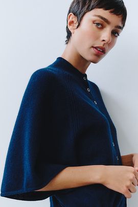 By Anthropologie 100% Cashmere Cape Sweater