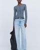 By Anthropologie 100% Cashmere Henley Top - 4