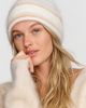 By Anthropologie 100% Cashmere Striped Beanie - 1