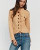 By Anthropologie 100% Cotton Cropped Military Jacket Top - 1