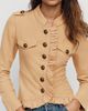 By Anthropologie 100% Cotton Cropped Military Jacket Top - 2
