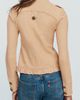 By Anthropologie 100% Cotton Cropped Military Jacket Top - 3