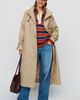 By Anthropologie 100% Cotton Funnel-Neck Trench Coat Jacket - 2