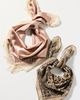 By Anthropologie 100% Cotton Lace Bandana Hair Scarves, Set of 2 - 3