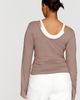 By Anthropologie 100% Cotton Layered Ribbed Tee - 8