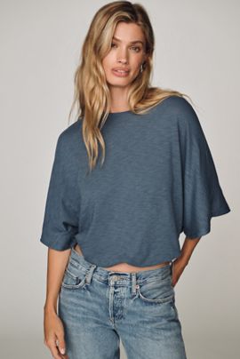 By Anthropologie 100% Cotton Oversized Bubble Shirt Top