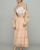 By Anthropologie 100% Cotton Tiered Lace Midi Skirt - 1