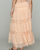 By Anthropologie 100% Cotton Tiered Lace Midi Skirt - 3