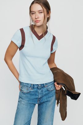 By Anthropologie 100% Cotton Waffle Top