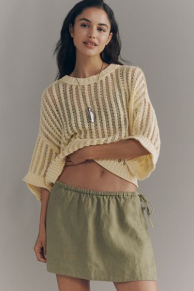 By Anthropologie 100% Linen Skort