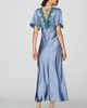 By Anthropologie 100% Silk Satin Lace-Trim Maxi Dress - 3