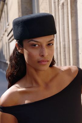 By Anthropologie 100% Wool Pillbox Hat