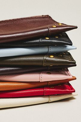 By Anthropologie Arina Leather Card Case
