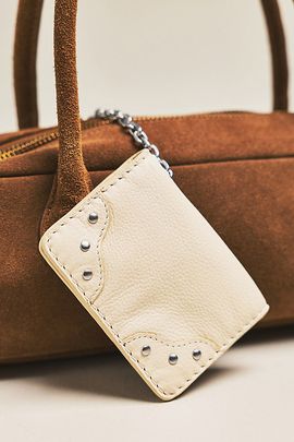 By Anthropologie Arina Leather Keychain Card Wallet