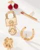 By Anthropologie Assorted Mini Brooches, Set of 5 - 2