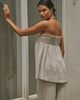 By Anthropologie Aubrey Linen Blend Strapless Top - 2