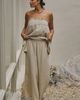 By Anthropologie Aubrey Smocked Linen Blend Pants - 4