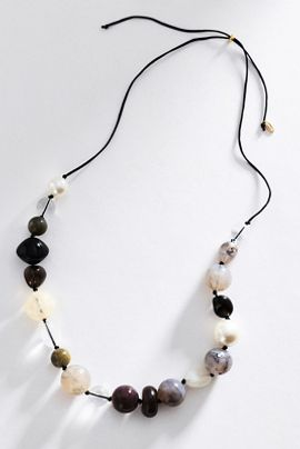 By Anthropologie Beaded Cord Necklace