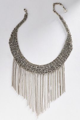 By Anthropologie Beaded Fringe Necklace
