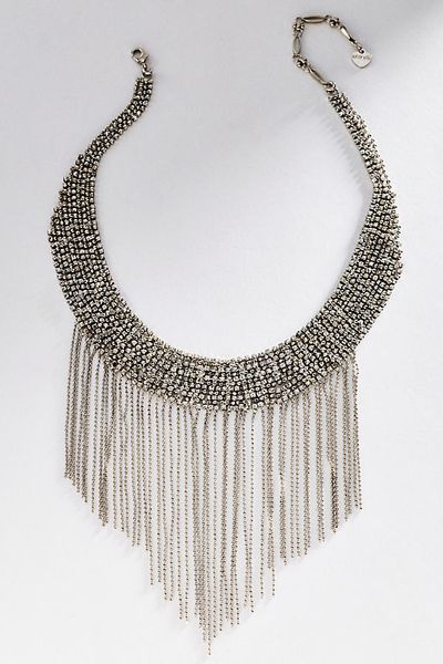 By Anthropologie Beaded Fringe Necklace
