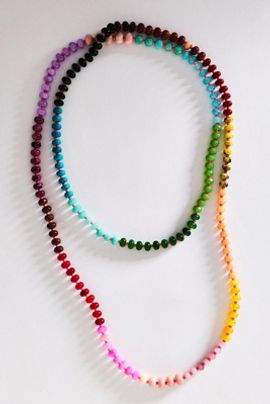 By Anthropologie Beaded Rainbow Necklace