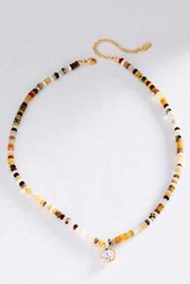 By Anthropologie Beaded Shell Pendant Necklace